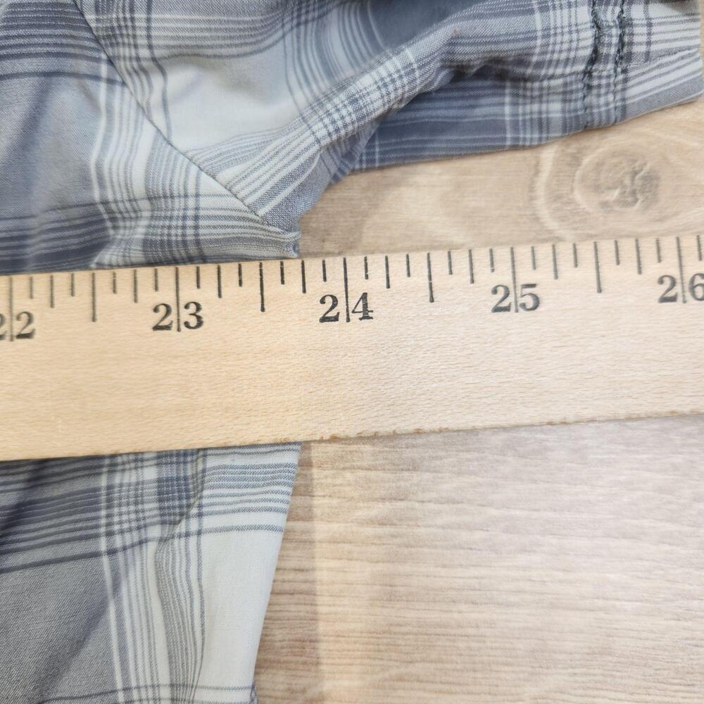 Mammut Shirt Mens XL Gray Plaid Short Sleeve Button Up Jackson Hole Resort - Picture 7 of 9